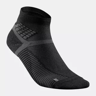 Decathlon Hiking Socks - Hike 500 Mid Black X2 Pairs ถุงเท้าหุ้มข้อสำหรับใส่เดินป่ารุ่น Mh500 แพ็ค 2 คู่ - Black