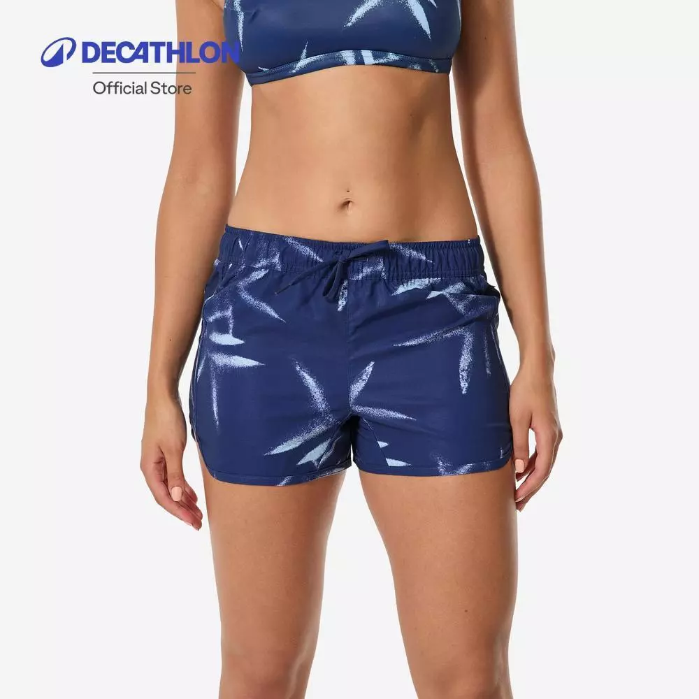 Decathlon Women’S Surfing Swim Shorts กางเกงว่ายน้ำโต้คลื่นขาสั้นสำหรับผู้หญิง รุ่น Tini - Navy Blue