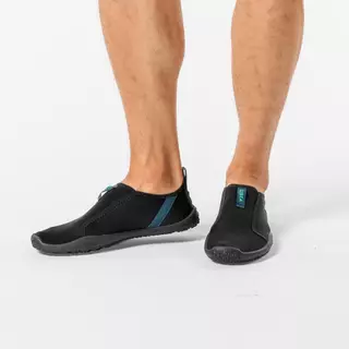 Decathlon Adult Elasticated Water Shoes Aquashoes 120 รองเท้าลุยน้ำเนื้อผ้ายางยืดสำหรับผู้ใหญ่ รุ่น 120 - Black