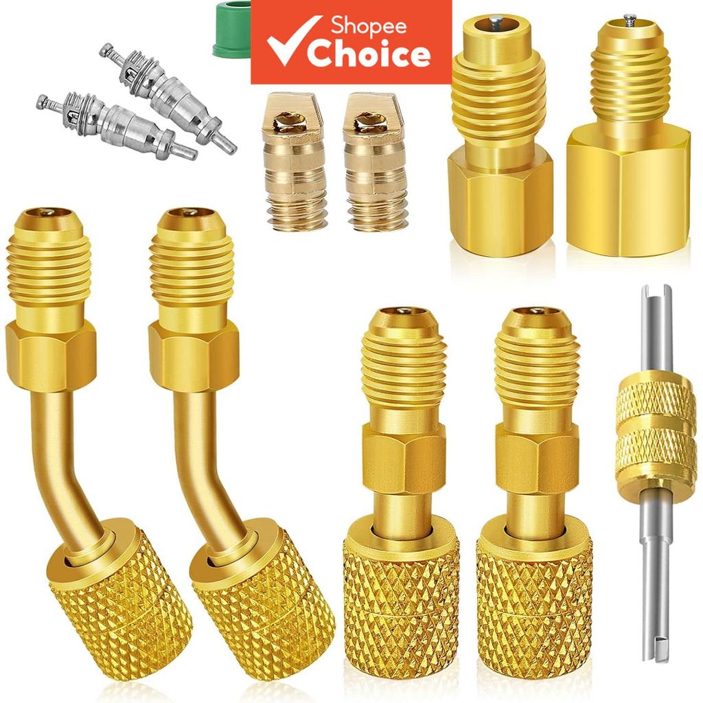 R410a ชุดอะแดปเตอร์สารทําความเย็น Sae 5/16in F ถึง 1/4in M, 1/2in ถังถึง 1/4in M, สําหรับ Hvac Ac