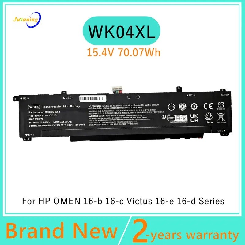 WK04XL แบตเตอรี่แล็ปท็อปสําหรับ HP OMEN 16-b 16-c Victus 16-e 16-d HSTNN-IB9V HSTNN-OB2 HSTNN-WB0B W