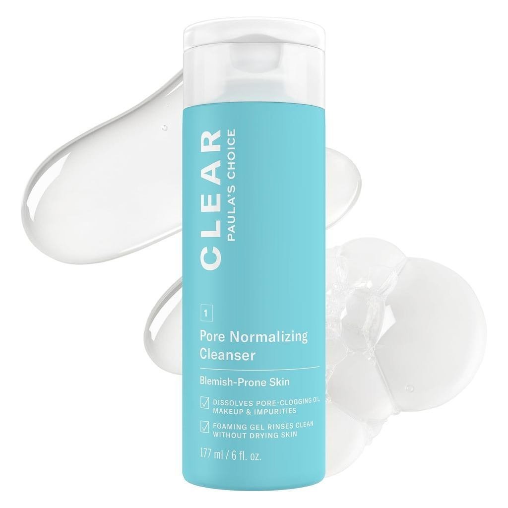 PaulasChoiceCLEARPoreNormalizingFacialCleanser,AcneDailylicacidFaceCleanserforClogged&EnlaredPoredPo