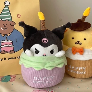 ตุ๊กตาผ้า ออกแบบเค้กวันเกิด การ์ตูนเมโลดี้ ของเล่นตุ๊กตา มีดนตรี เทียนจะเรืองแสง