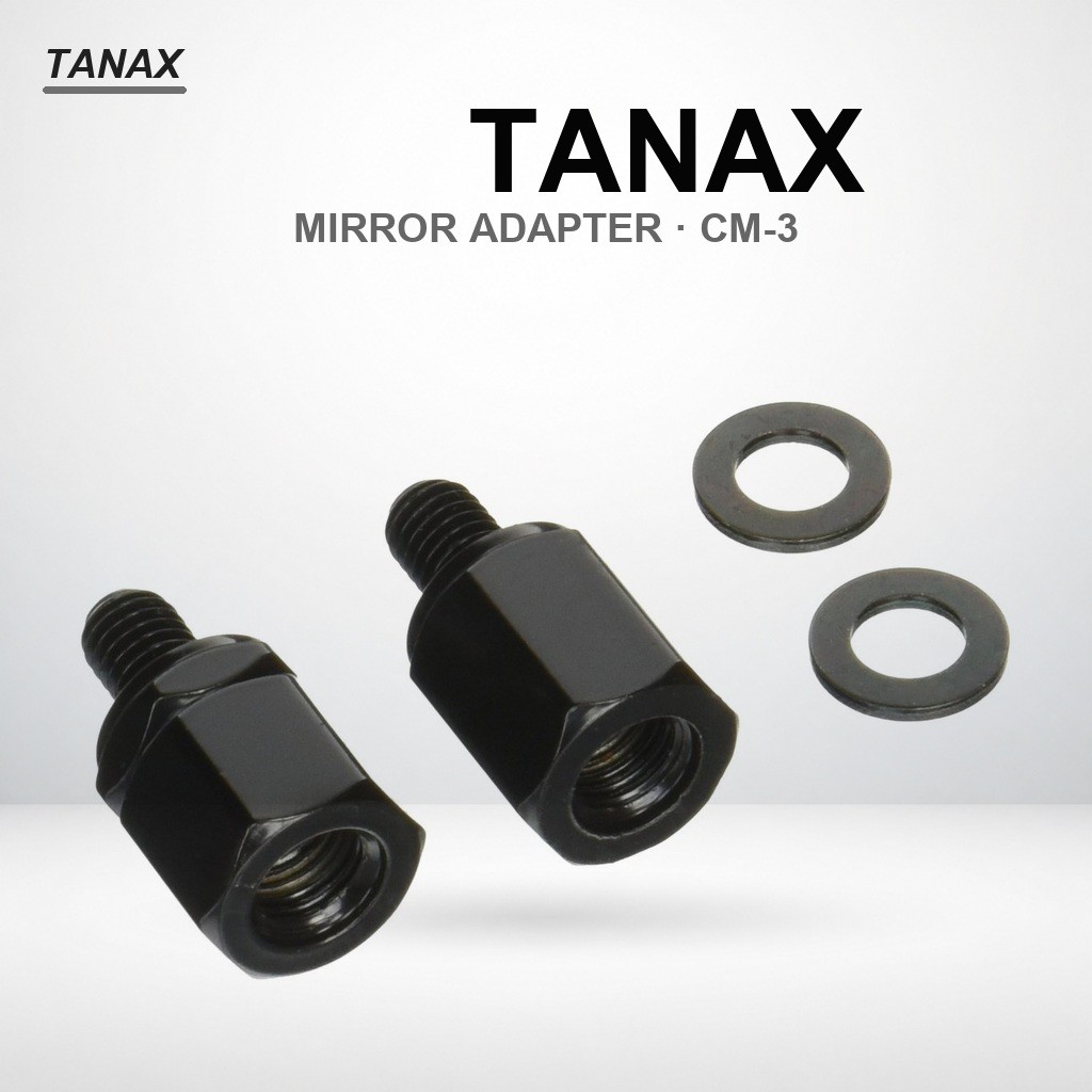 อะแดปเตอร์แปลงเกลียวกระจกมองข้าง TANAX Napoleon โครม (ขวา 10mm → ซ้าย 8mm) CM-3 มอเตอร์ไซค์ | TANAX 