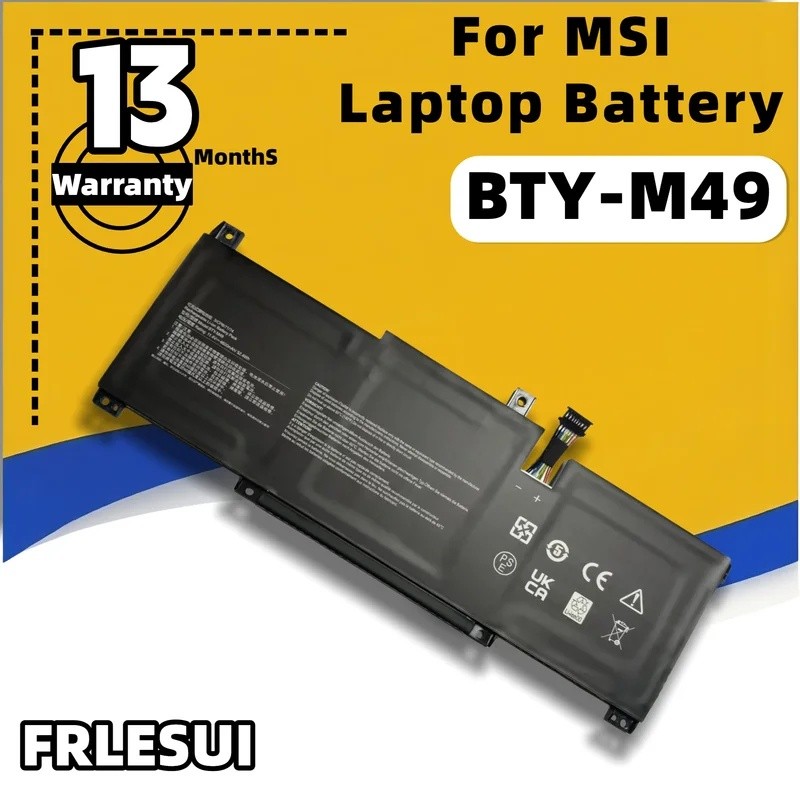 FRLESUI แบตเตอรี่แล็ปท็อป BTY-M49 สําหรับ MSI Prestige 14 i7-10710U A10RAS A10M MS-14C1 MS-14D1 A10S