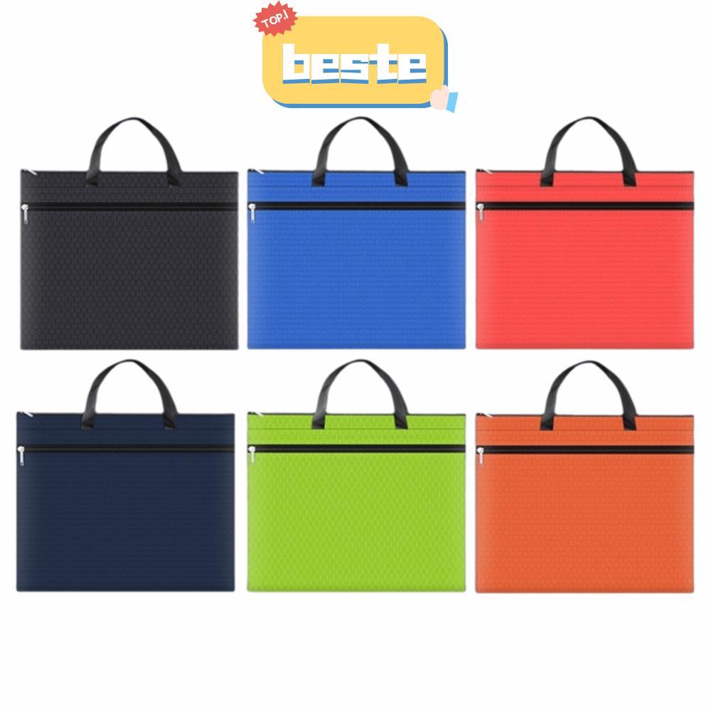BESTE Portfolio Tote Bag, with Handle Large Capacity A3 Document Bag, Waterproof A3 Cloth Zipper Fil