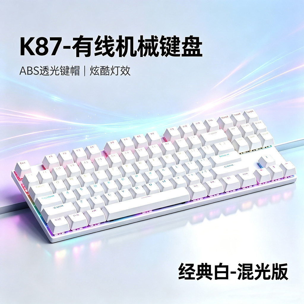 K K87-Key Green Axis Red Axis Wired Mechanical Keyboard Computer Notebook usb Universal External Gam