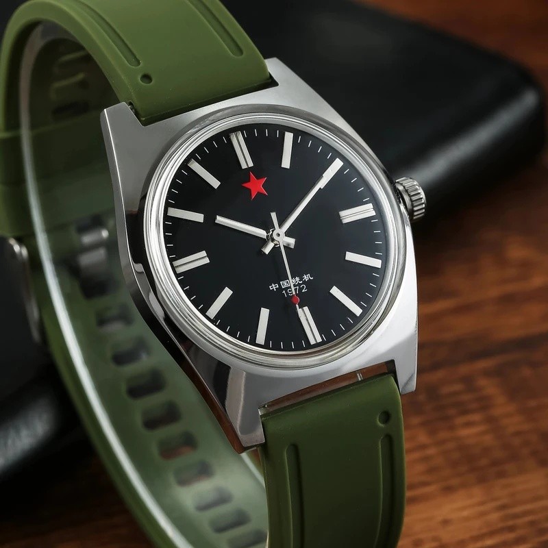 VITEMPORA Mens Hand-Wind Mechanical Watch 7120 กันน้ํา Bauhaus Design นาฬิกาสําหรับผู้ชาย