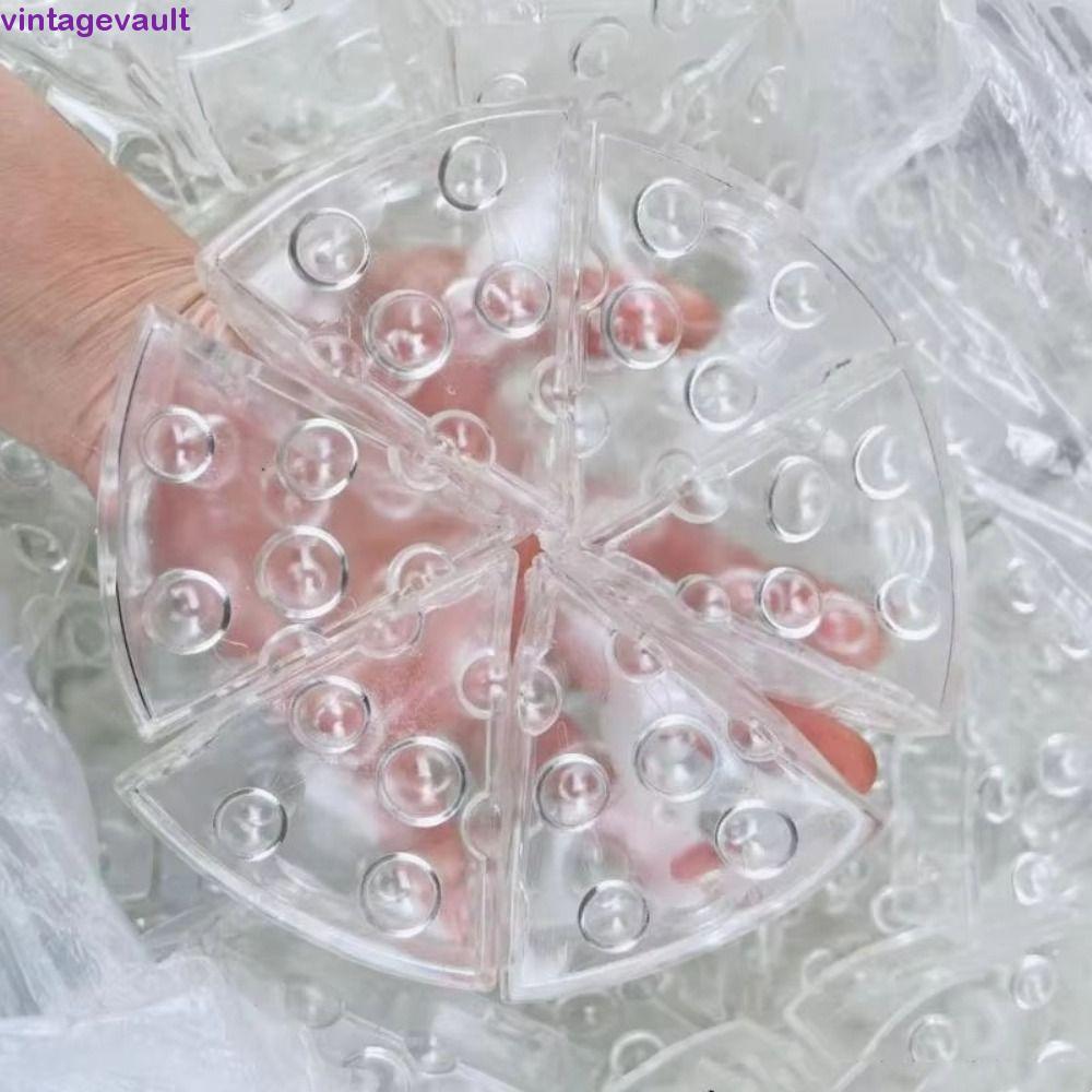 VINTAGEVAULT DIY Empty Ball Skin, ชีสโปร่งใส DIY ความดัน Ball Kit, Creative Soft TPR พร้อมฝาปิด Fillable Handmade Ball ผิวของเล่นเด็ก