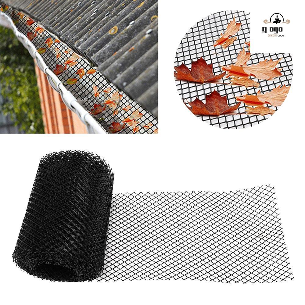 GOGOU Gutter Leaf Guard Roll, พลาสติกกรองเศษ Gutter Guard ตาข่ายม้วน, นํากลับมาใช้ใหม่ติดตั้งง่ายพลา