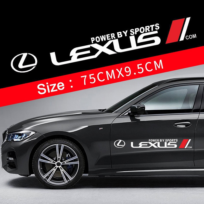 โลโก้รถประตูสติกเกอร์สติกเกอร์อุปกรณ์เสริมสําหรับ LEXUS ES300 GX460 LX570 NX300 LX570 UX200 CT200h L