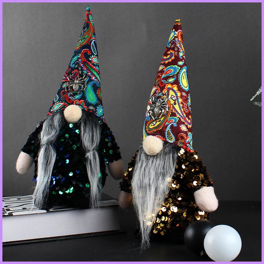 ฮาโลวีนเลื่อมสวีเดน Gnome Gnome Pixie Figurines ตกแต่ง Gnome สําหรับฤดูใบไม้ร่วง Harvest Holiday Tab