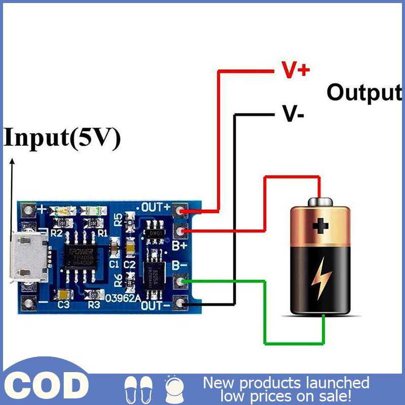 นายใครใครใครใครคอเต่าหล่อเย็น 5 ชิ้น 5V 1A TYPE-C Micro USB ชาร์จโมดูลชาร์จพร้อมการป้องกันฟังก์ชั่นค