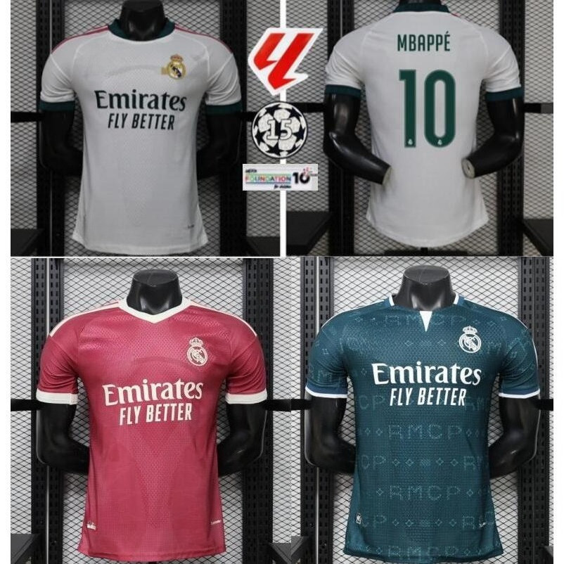 26-27 [เรอัลมาดริด] เสื้อแข่งนักเตะเหย้าและเยือนเสื้อเชิ้ตผู้ชายเสื้อยืดแขนสั้นเสื้อฟุตบอล