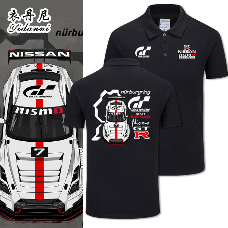 ทีม GTRR35 racing GT3 ชุดทีมลําลองแขนสั้นผู้ชายเสื้อโปโลเสื้อยืดเสื้อผ้าด้านบน