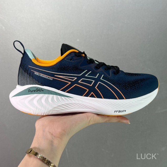20*25 Asics Gel-Cumulus 25 รองเท้าวิ่งผู้ชาย Gel-Cumulus 26 น้ําหนักเบากันกระแทกกีฬารองเท้า 1011B621