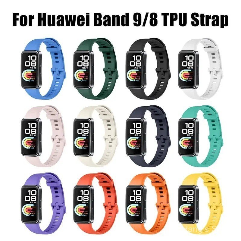 ใหม่ TPU + TPE สายนาฬิกาสําหรับ Huawei 9/8 Breathable เปลี่ยนสายนาฬิกาสําหรับ Huawei band 9/8 Smartw