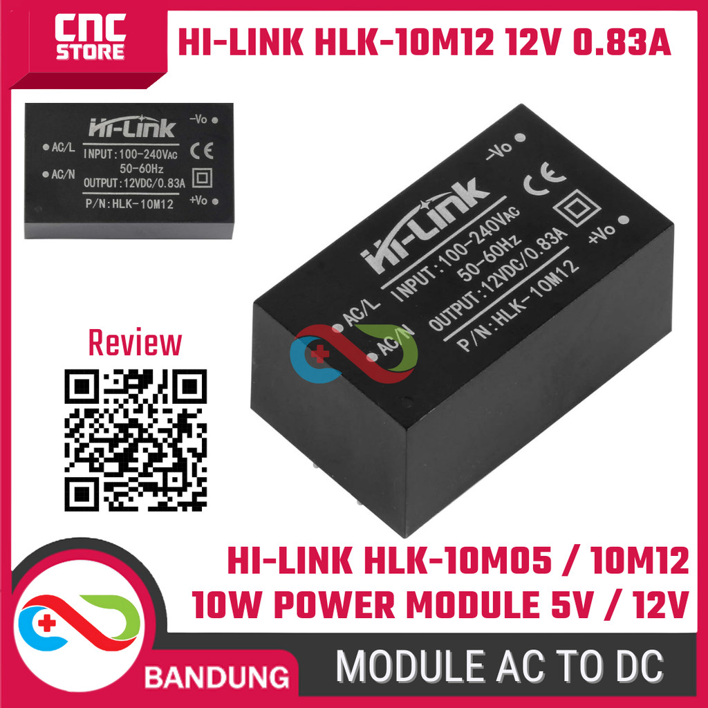 Hi-Link HLK-10M12 – 10W 12V 0.83A Isolate AC to DC Module สําหรับ IoT & Power Supply