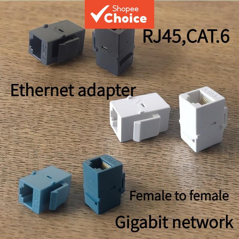 RJ45 แบบทะลุผ่าน, ขั้วต่อ RJ45, 10 ชิ้น, ขั้วต่อสายตรงตัวเมีย 6 แบบ