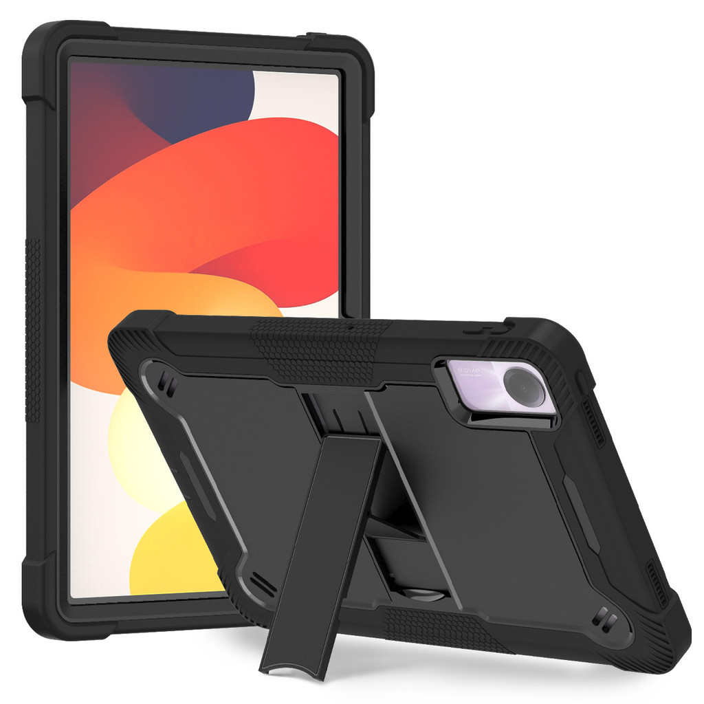เหมาะสําหรับ Redme Pad SE 37 ซม.แท็บเล็ตพีซีป้องกันกรณีซิลิโคน + PC Shock-proof Bracket ด้านหลังกรณี