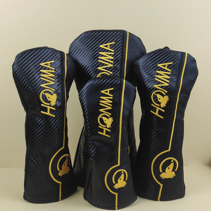 Happy Golf Club Cover Driver Wooden Club Black Gold Cover Head Cover Club Protection Cap Head Cover 