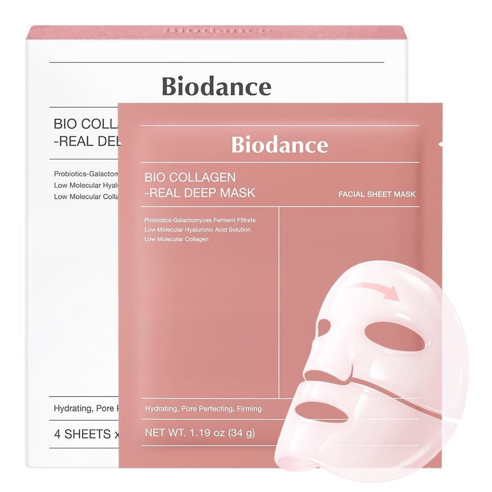 BIODANCEBio-CollagenRealDeepMask,HydratingOvernightHydrogelFaceMask,PoreMinimizing,Elasticity,Plumpi