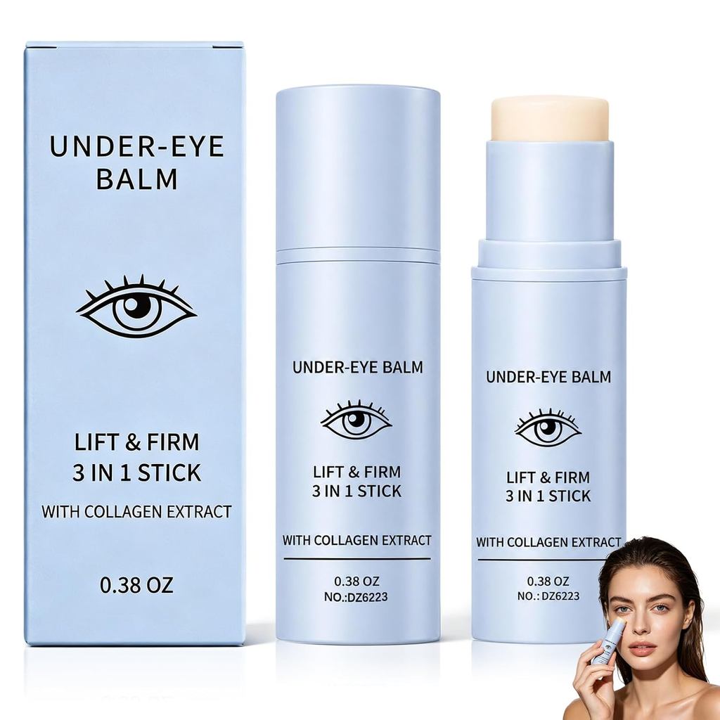 YIVANNUO 2PCS Under Eye Balm, Lift and Firm 3-in-1 Multi Balm Stick, Hydrating, Smoothing, และสดชื่น