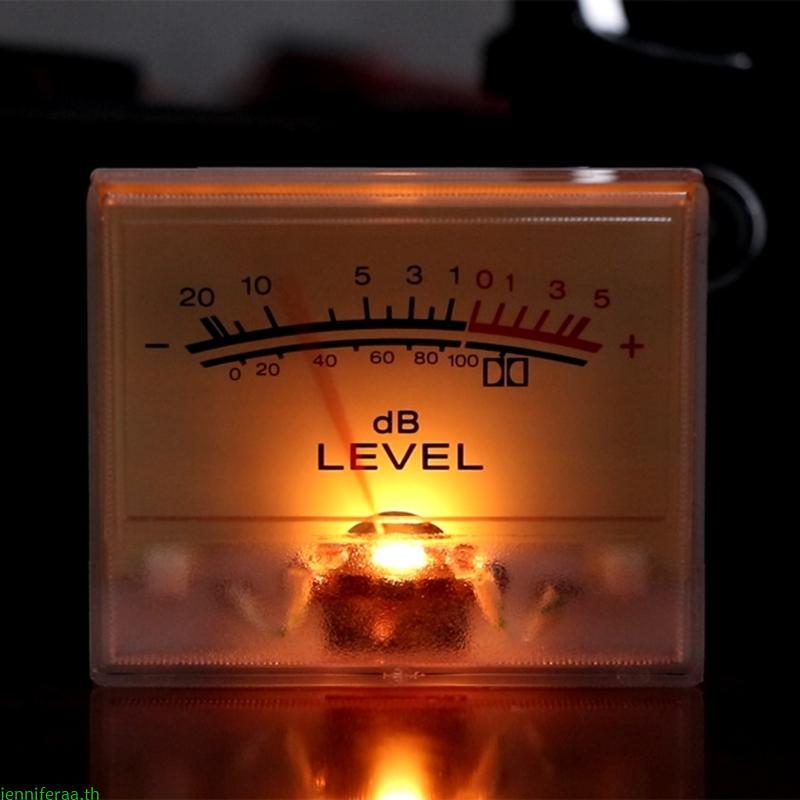 Jenniferaa ประสิทธิภาพสูง VU Meter แบบพกพา DB ระดับ Header กล่องสี่เหลี่ยม VU Meter Backlit