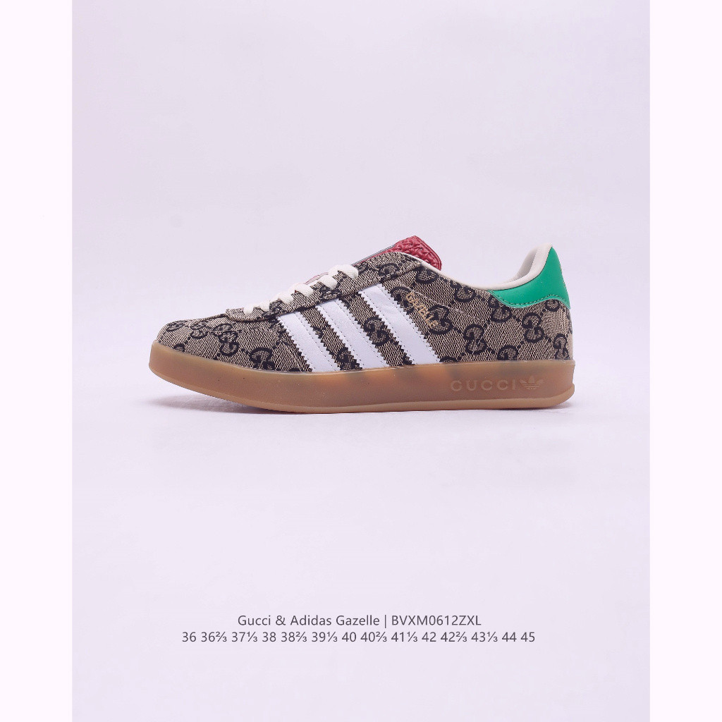 2023 Original x Gucci Gazelle Classic Casual Board Shoes รองเท้าผ้าใบผู้ชายและผู้หญิงวินเทจ