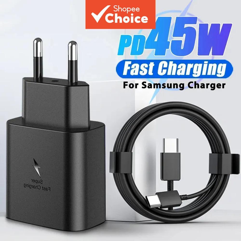 ที่ชาร์จเร็วแบบติดผนัง 45W USB-C สําหรับ Samsung Galaxy S25 S24 S23 S22 Ultra Note 10+ 5G