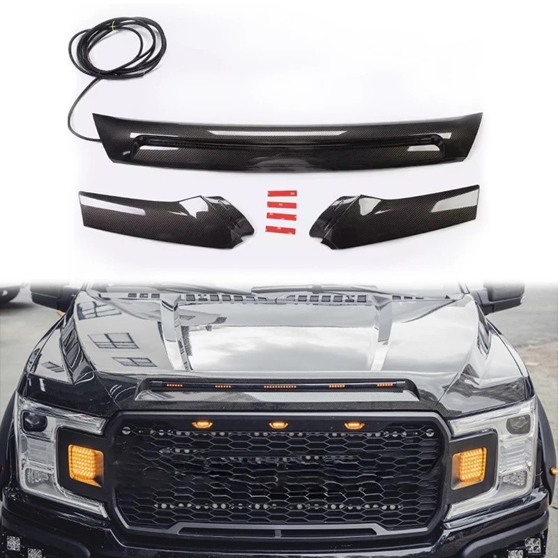 6PUW Hood Sandstone Guard Deflector Bug Shield Baffle Guard Shield Hood Deflector Protector พร้อมไฟ 