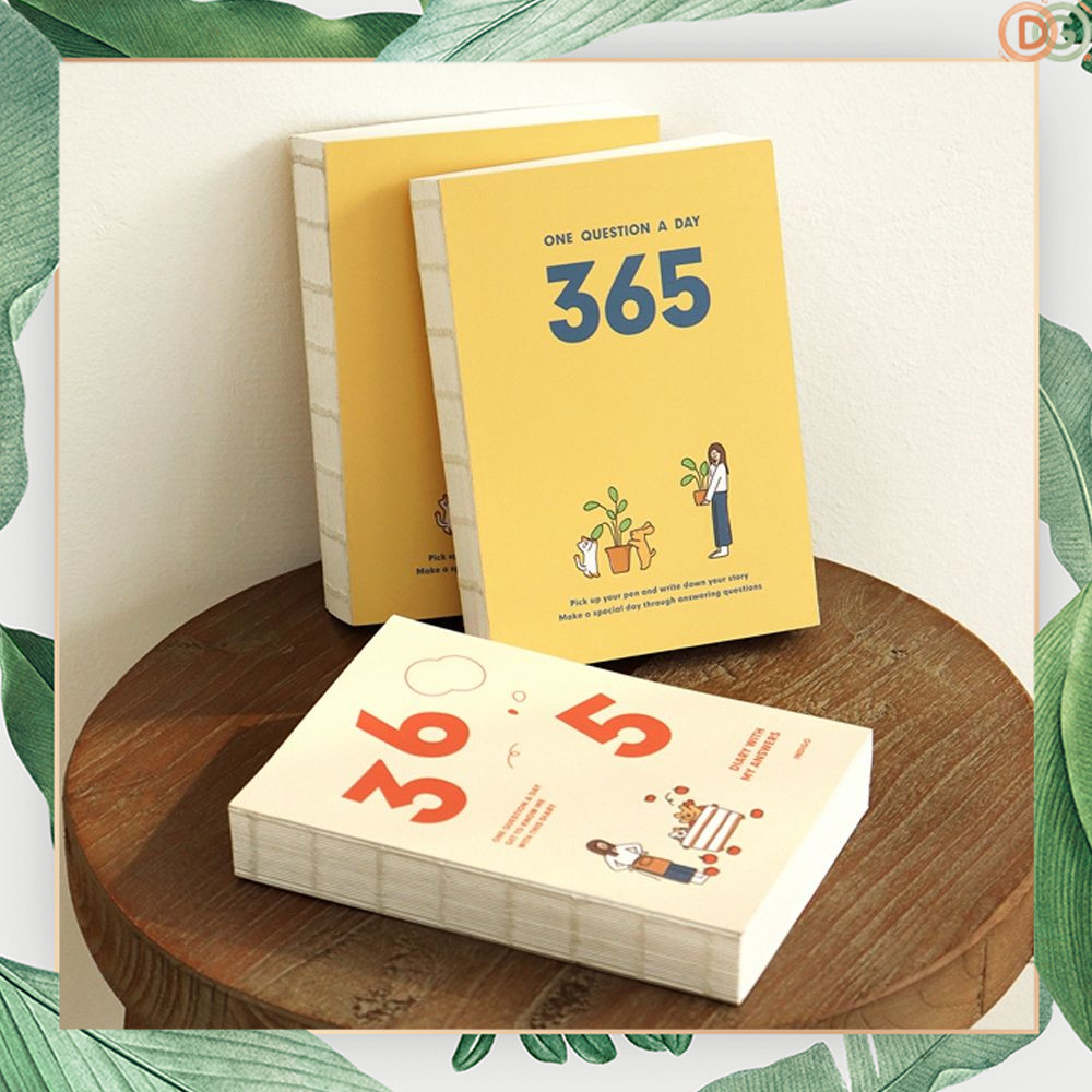 [Indigo] One Question A Day 365 Undated Mini Diary Journal PVC Cover / Made in Korea