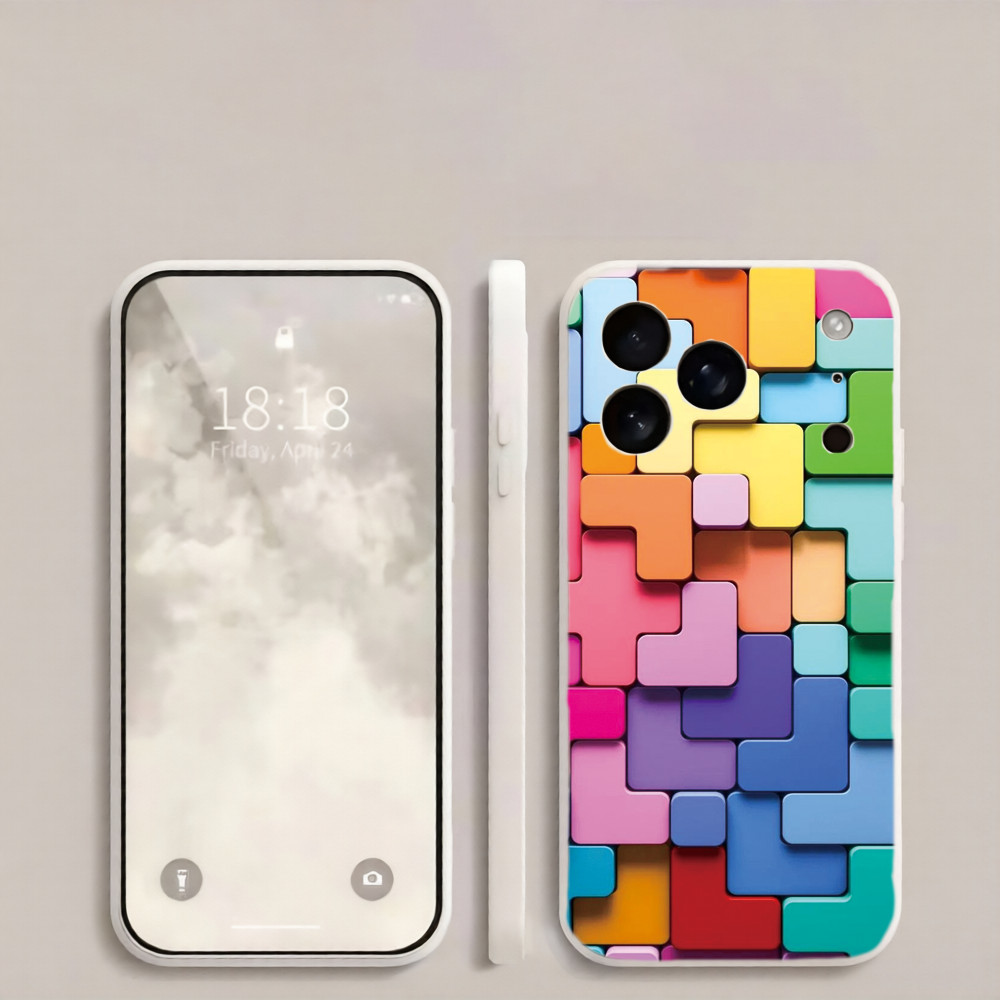 สีสแควร์ Building Block เคสโทรศัพท์เหมาะสําหรับ POCO C85 C75 C55 X8Promax X8Pro X7Pro X7 X6Pro X6 X5