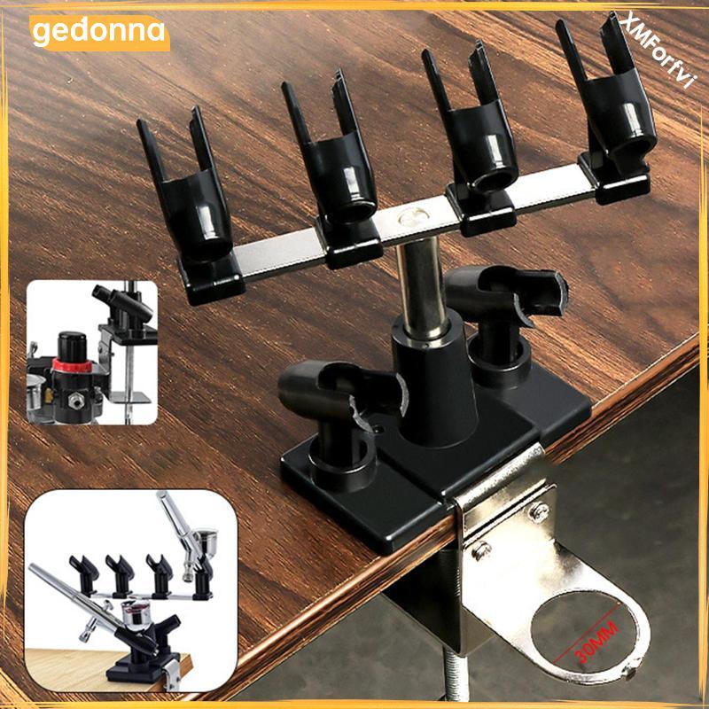 [gedonna] Air Brush Holder Clamp Station Universal 6 Airbrush Stand เหล็กทนทานแบบพกพาสําหรับการสร้างแบบจําลอง Bench