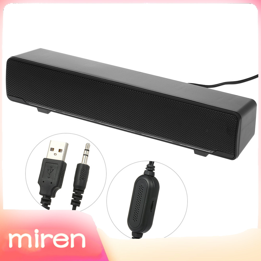 Miren-th Miren-th SADA V-196 USB คอมพิวเตอร์แบบมีสายลำโพงบาร์สเตอริโอซับวูฟเฟอร์เครื่องเล่นเพลงทรงพล