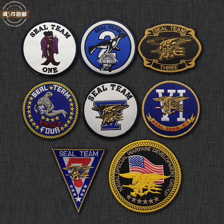 NAVY SEALS NAVY SEALS ปลอกแขนปัก Velcro กระเป๋าเป้สะพายหลังสติกเกอร์แพทช์ปักป้ายสติกเกอร์ผ้า