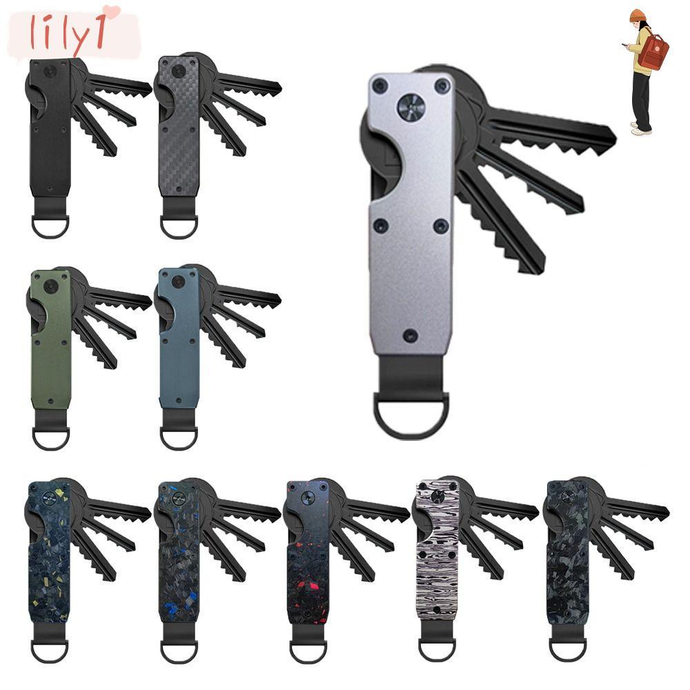 LILY Key Holder,ถือ 2-6 Keys Metal Key Organizer,นวัตกรรมพร้อมไขควง Minimalist Keys Bag สําหรับ Keys