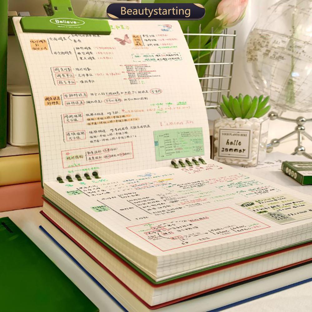 BEAUTYSTARTING ตารางรีฟิลโน้ตบุ๊คเรียงรายตาราง/Lined หลวม-Leaf Journal Top-Bound Flip Notepad สําหรั