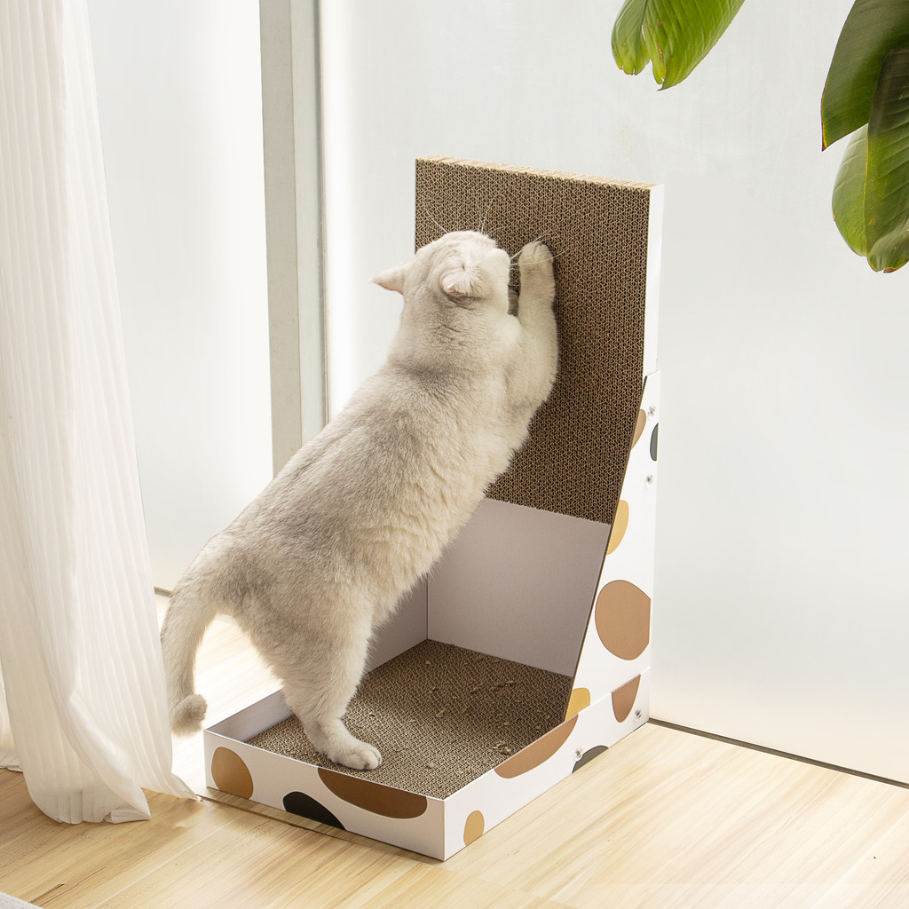 Cat Scratcher Reversible Scratching Cardboard พร้อม Catnip Cat Scratch Lounge สําหรับเฟอร์นิเจอร์ป้อ