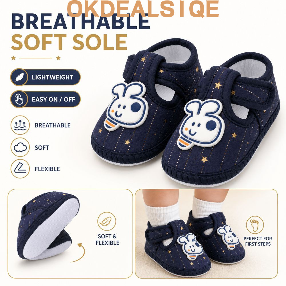 OKDEALS1QE First Walker Shoes, Anti-slip Cartoon Animals Infant Walker Shoes, Cute Breathable Soft S