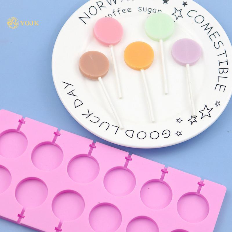 Aosunook 1 Pa Lollipop แม่พิมพ์ซิลิโคน Lollipop แม่พิมพ์ DIY Lollipop ช็อกโกแลตคุกกี้ขนมทําถาดแม่พิม