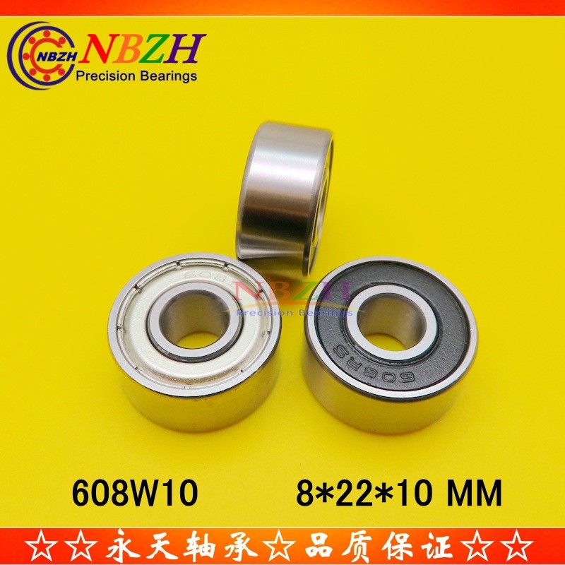 Non-Standard หนาแบริ่ง 608/10ZZ W608W10ZZ คอมพิวเตอร์แนวนอนเครื่องสิ่งทอเครื่อง 8 * 22 * 10 ZROK