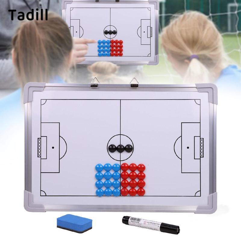 [negjsg] Coaching Board Football Whiteboard คลิปบอร์ดแบบพกพาพับได้ Clear Field Layout สําหรับการวางแ