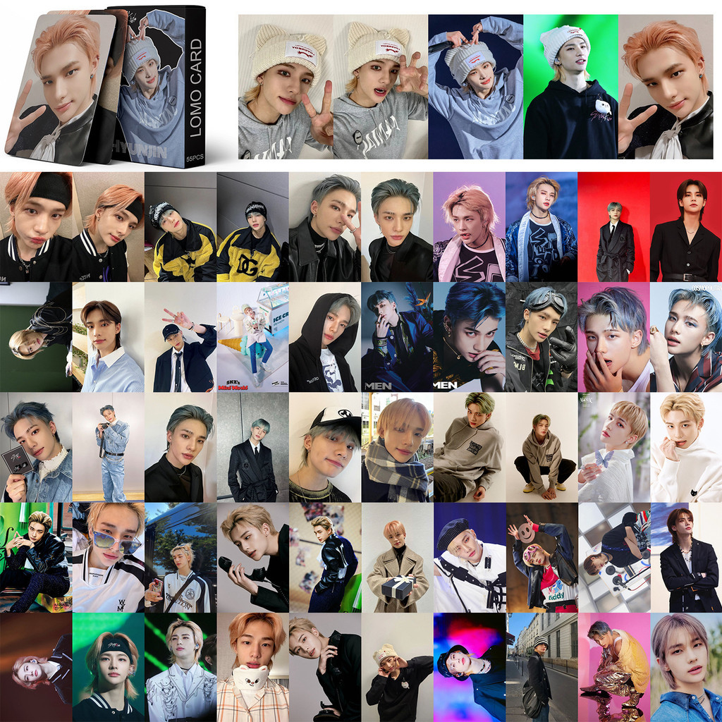 55 Straykids Hyunjin Hyunjin อัลบั้ม Solo การ์ด LOMO ของ KPOP