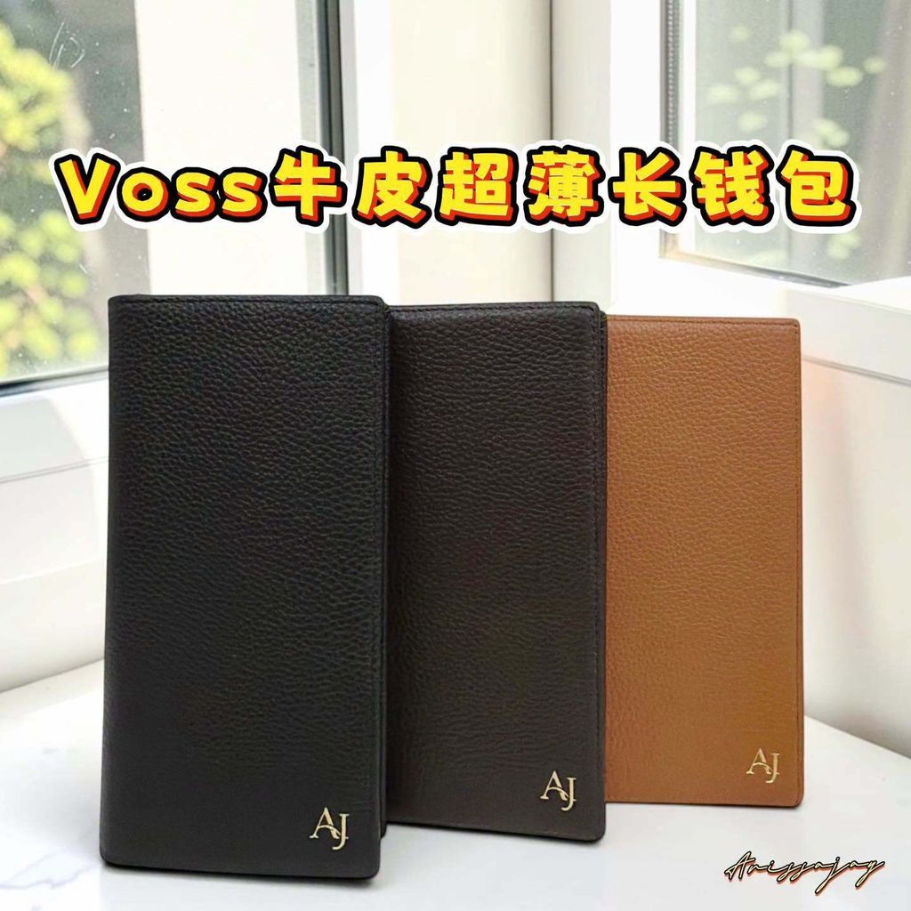 กระเป๋าสตางค์ใบยาวหนังวัว Voss ฟรีกระเป๋าใส่บัตร