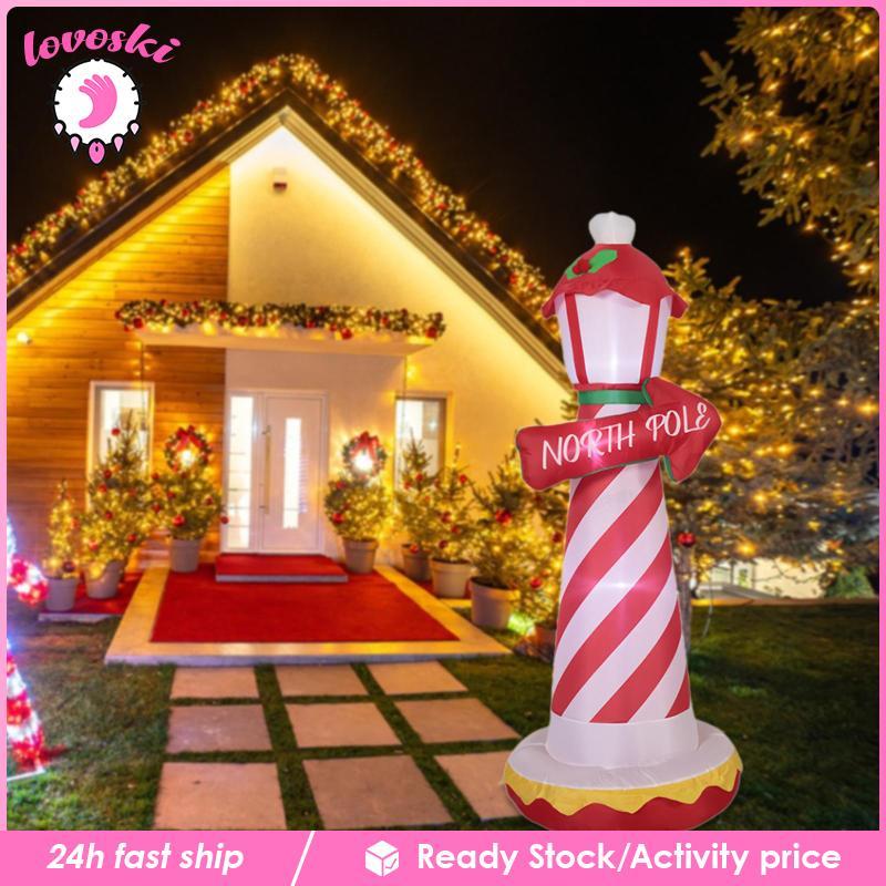 [Lovoski] คริสต์มาส Inflatable North Pole Lighthouse ตลกปาร์ตี้ตกแต่งฉากเค้าโครง 70.87 นิ้วสูงวันหยุ