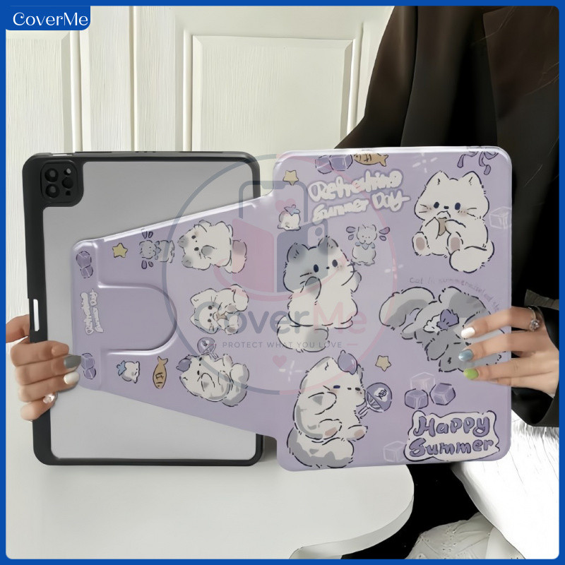 CoverMe 360° หมุนอะคริลิคน่ารักการ์ตูนสําหรับ Huawei MatePad Air 11.5 BTKR-W09 BTK-AL09 BTK-W09 DBY2