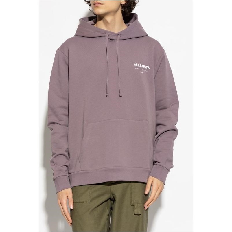 B9JK AllSaint * ฤดูใบไม้ร่วงต้นฤดูใบไม้ร่วงสไตล์ใหม่เสื้อกันหนาวมีฮู้ดผู้ชายพิมพ์โลโก้บางหลวมสไตล์พื