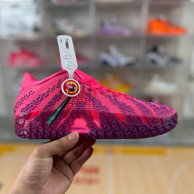 Hi-Qality Morante 3rd Generation Low-Top Basketball Soes Fcsia Fasion Trend รองเท้าผ้าใบ JA3 สบาย