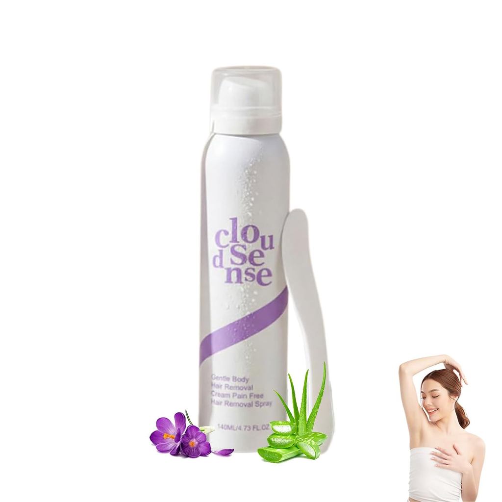 Cloud Sense Pain-Free Hair Removal Spray for Sensitive Skin, Cloud Sense Smooth Hair Removal Spray,S